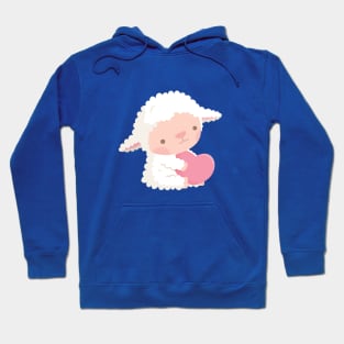 Cute Little Lamb Hugging Heart Hoodie